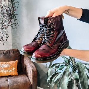 Womens Dr. Martens 1460 8-Eye Vegan Boot - Red Authentic